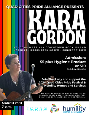 Flyer with image of Kara Gordon.